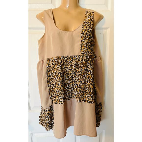 One & Only Patchwork Sleeveless Dress by Urban Outfitters MED - Picture 7 of 8